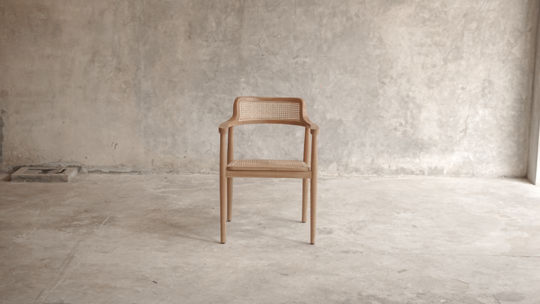 【ELEMENTS CONCEPT】Chair Manhattan（マンハッタン）  チークウッド/ラタン　ジャパンディ
