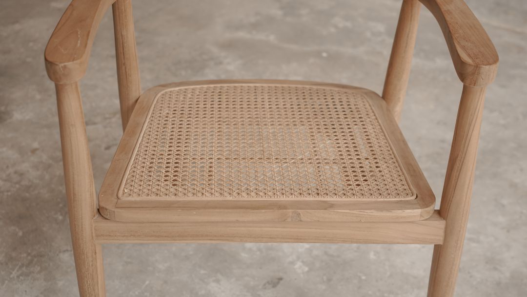 【ELEMENTS CONCEPT】Chair Manhattan（マンハッタン）  チークウッド/ラタン　ジャパンディ