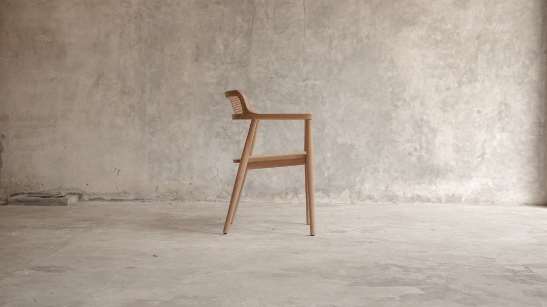 【ELEMENTS CONCEPT】Chair Manhattan（マンハッタン）  チークウッド/ラタン　ジャパンディ