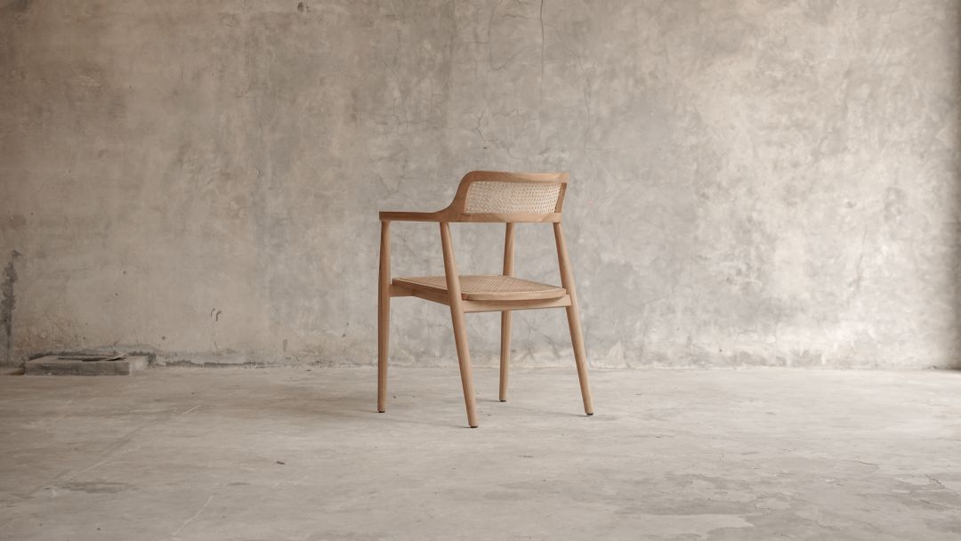 【ELEMENTS CONCEPT】Chair Manhattan（マンハッタン）  チークウッド/ラタン　ジャパンディ