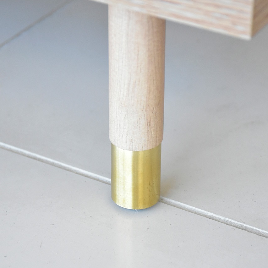 キャビネット VL80 ナチュラル色/真鍮