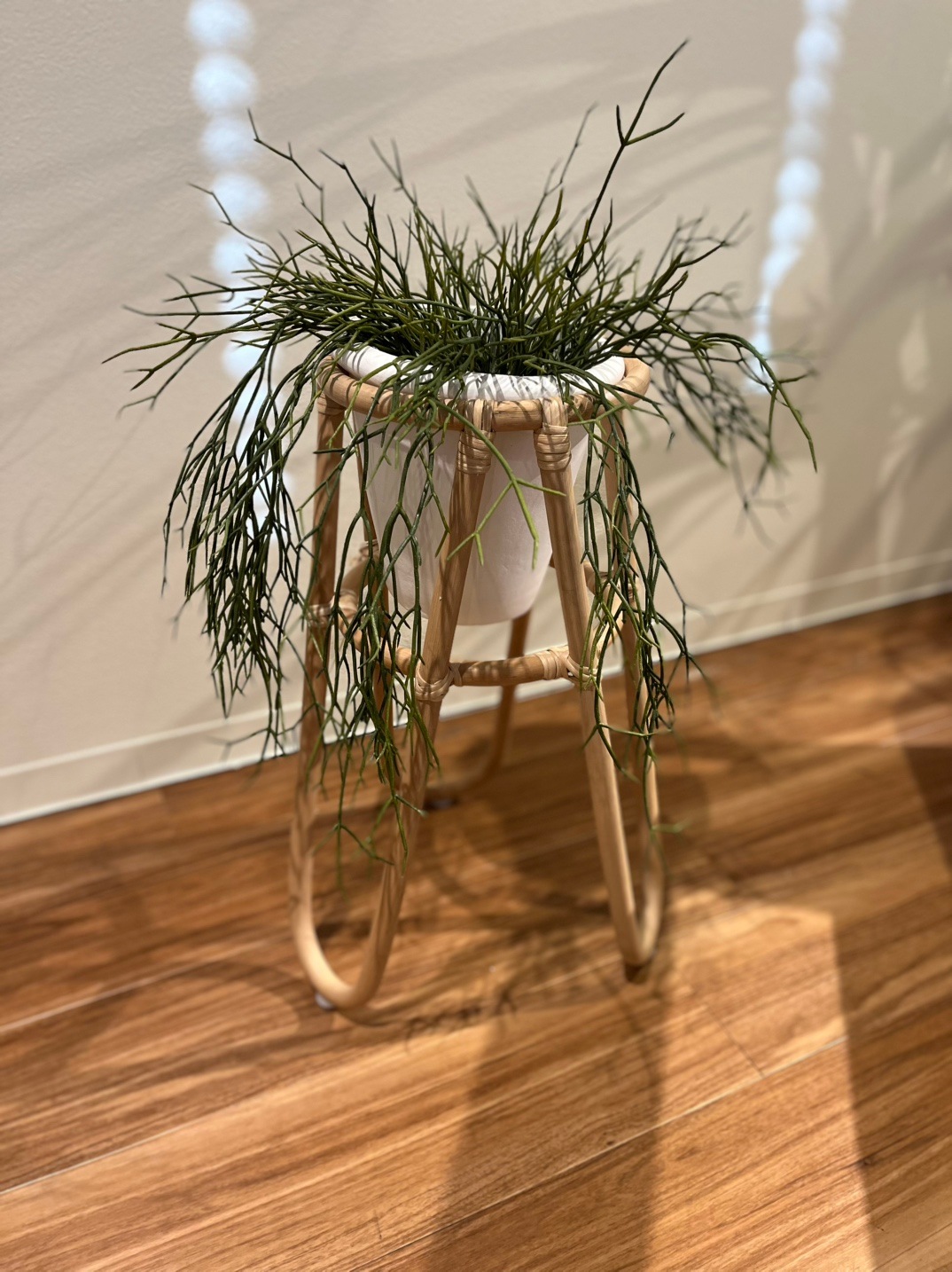 【ELEMENTS CONCEPT】Stand with Pot Oasis（オアシス） Natural Small　　ラタン/テラコッタ　ジャパンディ