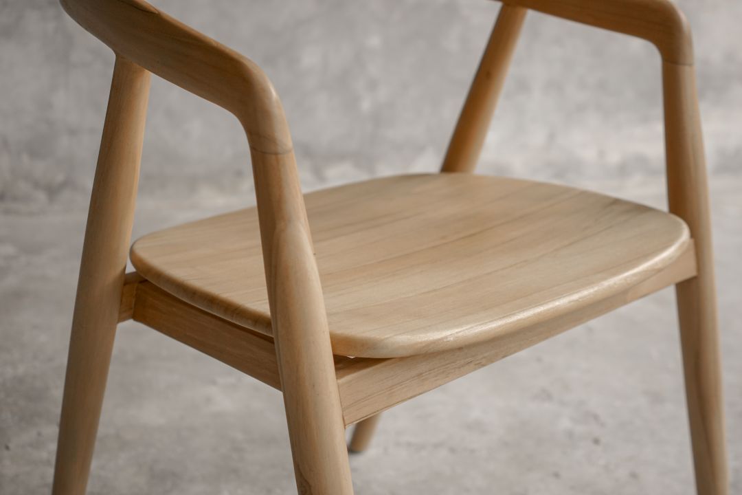 【ELEMENTS CONCEPT】Chair Rose(ローズ)　板座　チークウッド/ファブリック　ジャパンディ