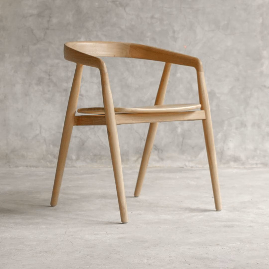 【ELEMENTS CONCEPT】Chair Rose(ローズ)　板座　チークウッド/ファブリック　ジャパンディ