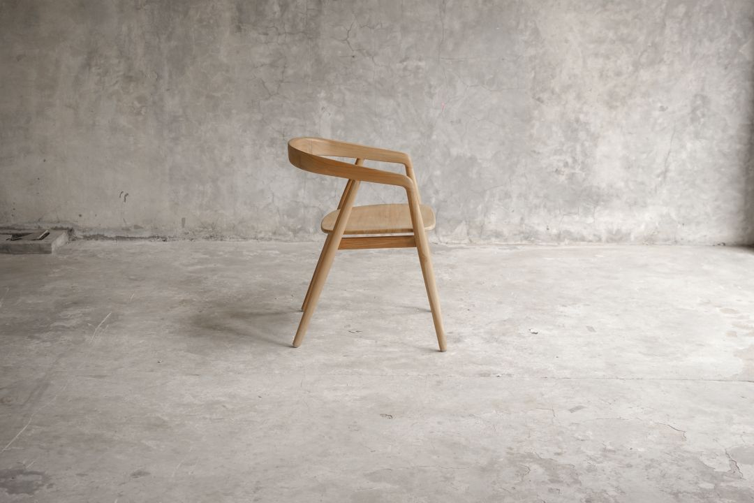 【ELEMENTS CONCEPT】Chair Rose(ローズ)　板座　チークウッド/ファブリック　ジャパンディ