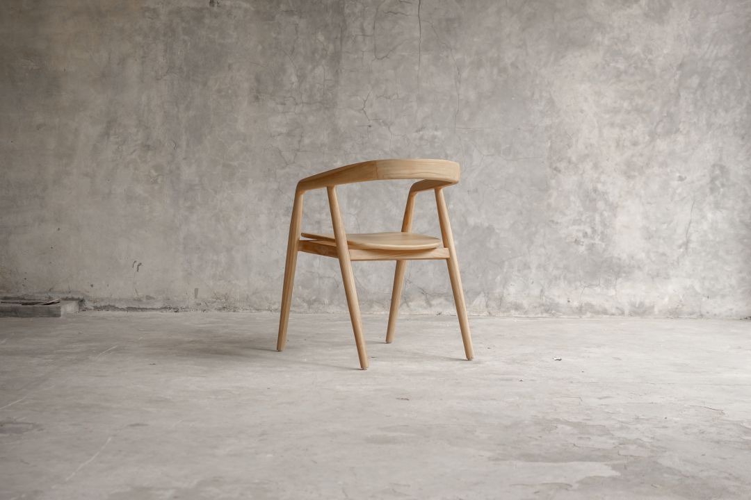 【ELEMENTS CONCEPT】Chair Rose(ローズ)　板座　チークウッド/ファブリック　ジャパンディ