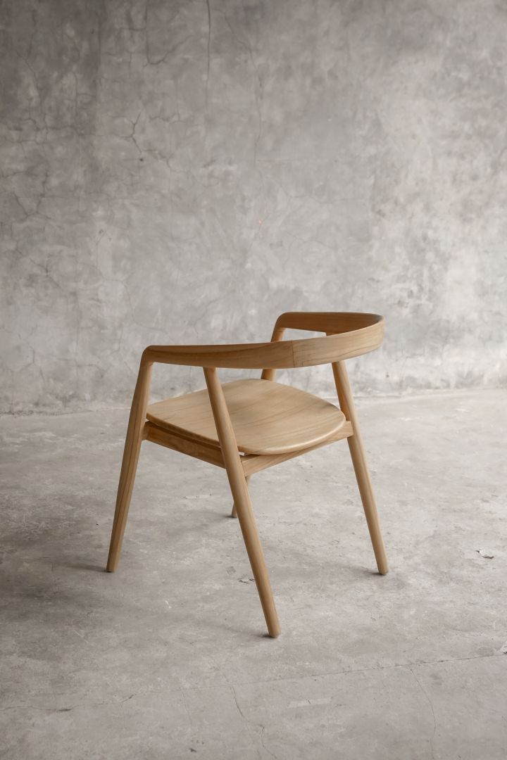 【ELEMENTS CONCEPT】Chair Rose(ローズ)　板座　チークウッド/ファブリック　ジャパンディ