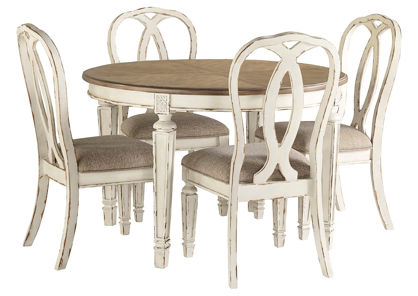 【ASHLEYオフィシャルショップ】Realyn Dining Table　［size:w122 D122/183 H76cm］D743-35　※チェア別売り