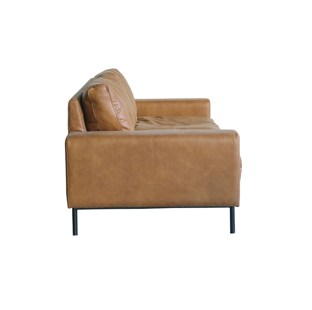 3人掛けソファ PLUTO(プルート) スーパーレザーテックス オーカー