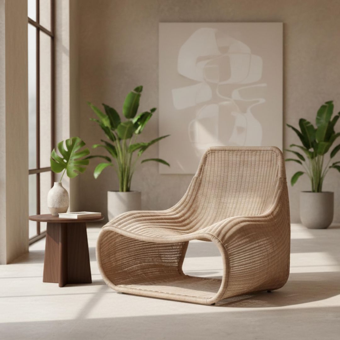 【ELEMENTS CONCEPT】Lounge Chair Sander(サンダー) アルミニウム/人工ラタン　ジャパンディ