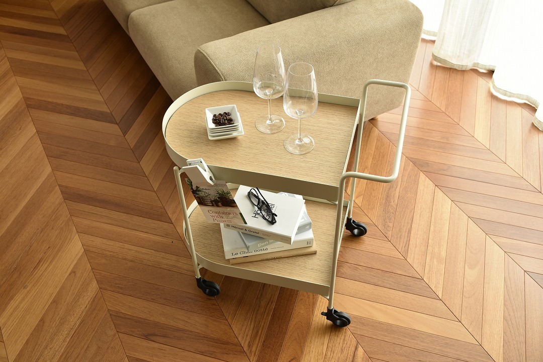 ワゴン　ラブル　ブラック色・ホワイト色