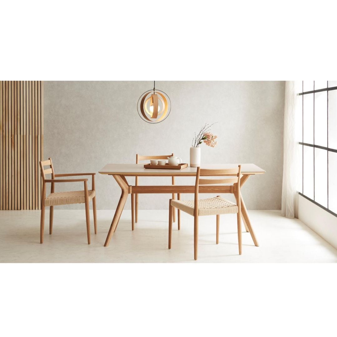 し*ん様 オーク材ラウンドダイニングテーブル 日本製 楽天市場】《CRAFT UCHIDA》レズン 伸縮ダイニングテーブル 直径90