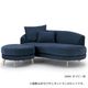 1Pソファ(回転式)　LAR　撥水加工生地(テフロン加工)　ラウンドソファ　クッション1個付属
