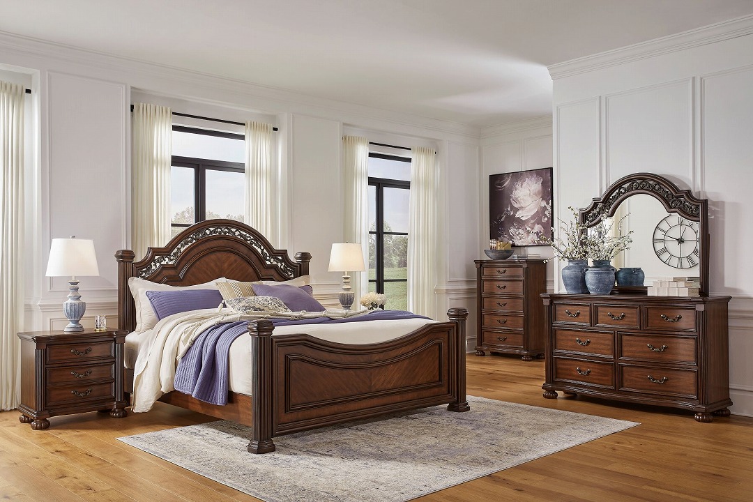 【ASHLEY】【King】 Lavinton Panel Bed Frame ［size:W211 D241 H168cm］  B764-50/72/97