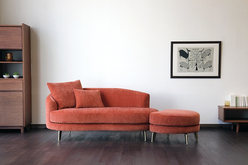 オットマン LAR 撥水加工生地(テフロン加工) ラウンド型スツール