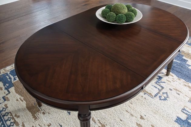 【ASHLEY】Lavinton Oval Dining Room EXT Table ［size:W120/183 D122 H76cm］ D764-35