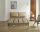 [在庫限り廃番]ベッドフレーム　リマ　クィーンサイズ　レザー調ファブリック　BE色