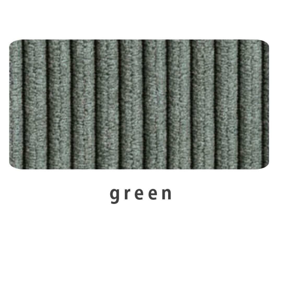 シェーズロングソファ サンドラ ファブリック ベージュ・グリーン