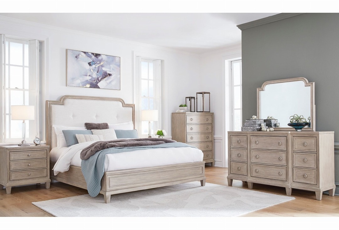 【ASHLEY】【King】 Lavinton Panel Bed Frame ［size:W206 D231 H173cm］  B922-56/58
