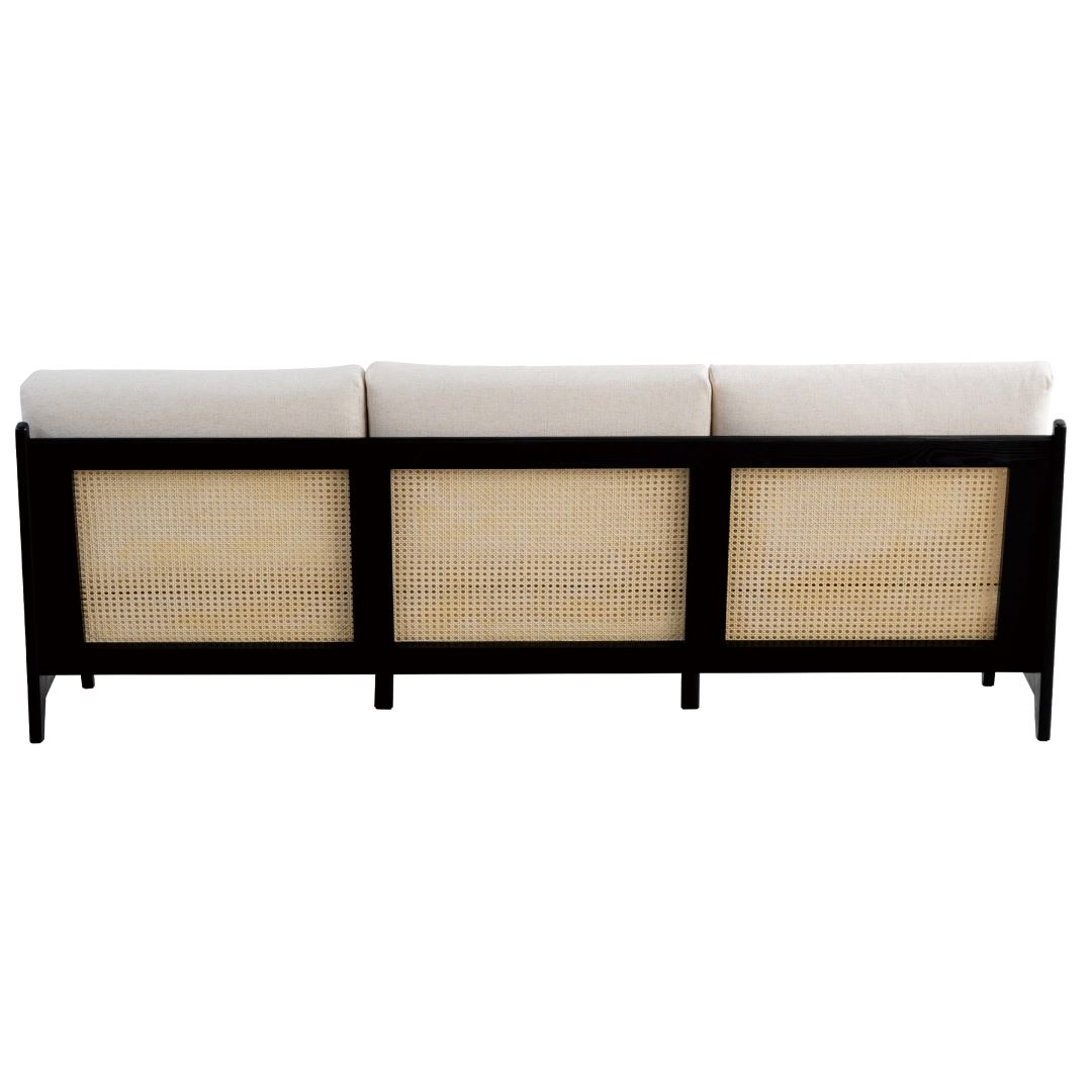 3人掛けソファ コレイト グレーファブリック　アッシュナチュラル色・ブラック色