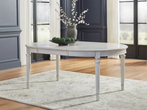 【ASHLEY】Montelaine Oval Dining Room EXT Table ［size:W120/183 D122 H76cm］ D795-35