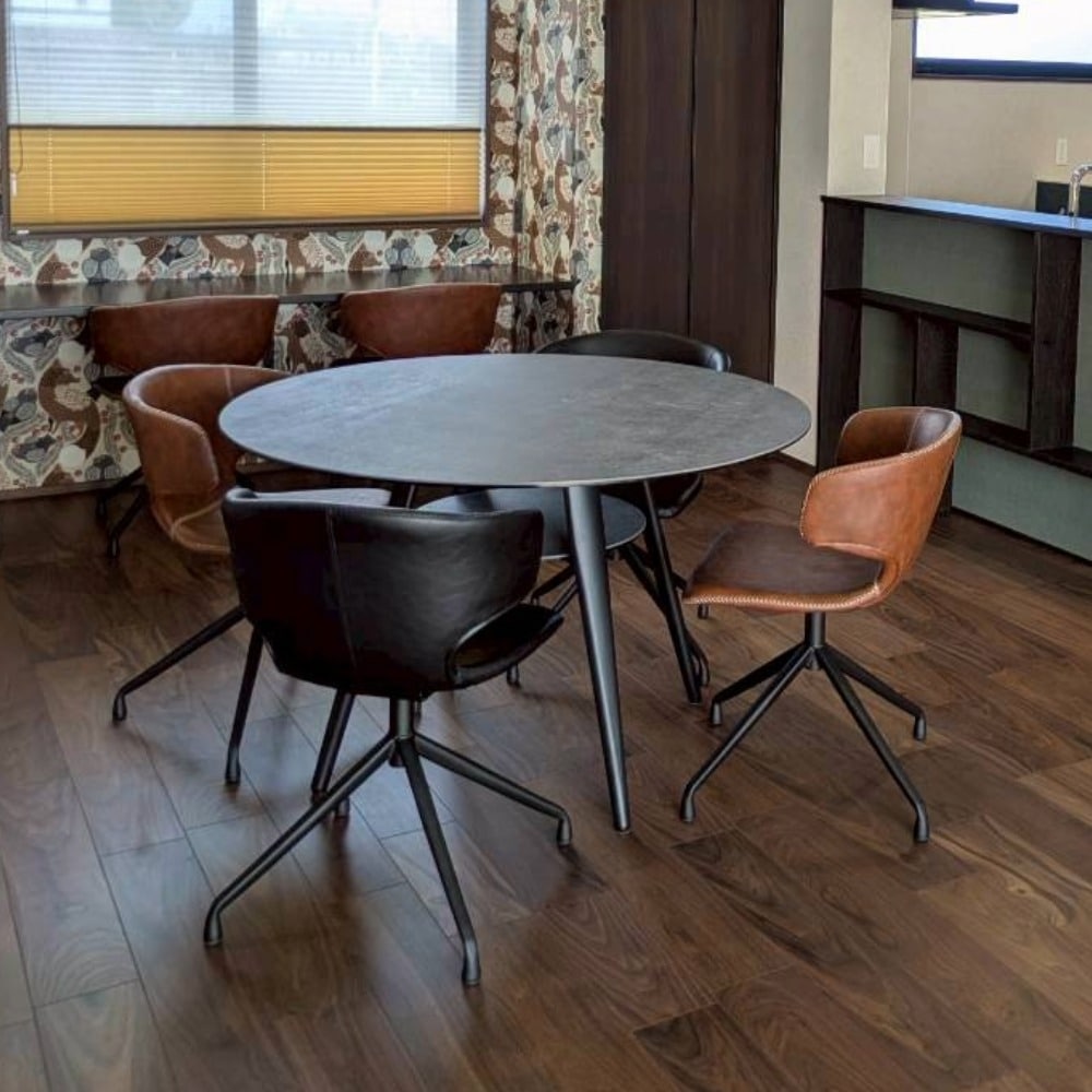 円形ダイニングテーブル オルビア 直径100cm/110cm/120cm 2人掛け 4人