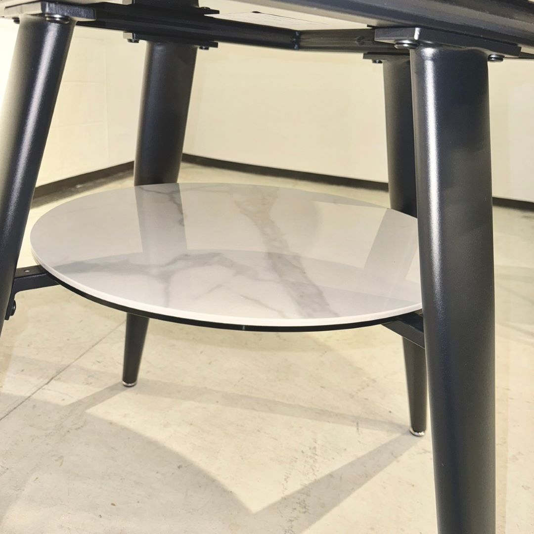 円形ダイニングテーブル オルビア 直径100cm/110cm/120cm 2人掛け 4人掛け セラミック  おしゃれ 耐熱 モダン 食卓テーブル グレー ホワイト