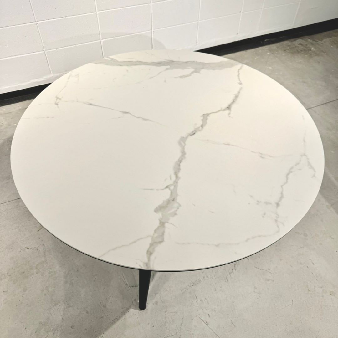 円形ダイニングテーブル オルビア 直径100cm/110cm/120cm 2人掛け 4人掛け セラミック  おしゃれ 耐熱 モダン 食卓テーブル グレー ホワイト