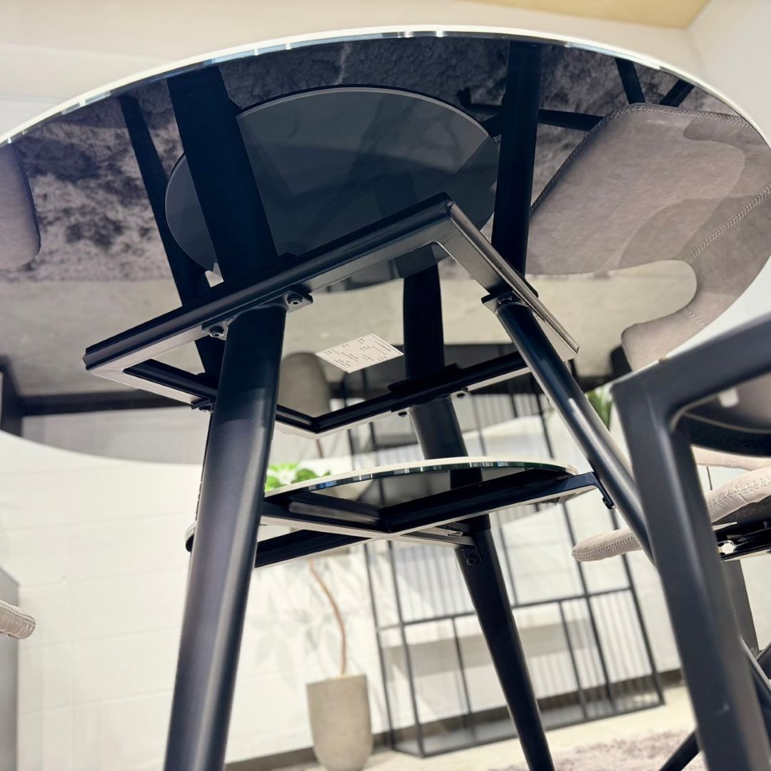 円形ダイニングテーブル オルビア 直径100cm/110cm/120cm 2人掛け 4人掛け セラミック  おしゃれ 耐熱 モダン 食卓テーブル グレー ホワイト