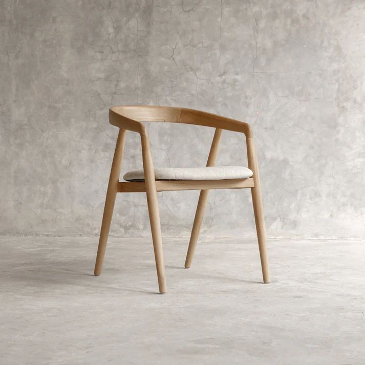 【ELEMENTS CONCEPT】Chair Rose(ローズ)　ファブリックシート　チークウッド/ファブリック　ジャパンディ
