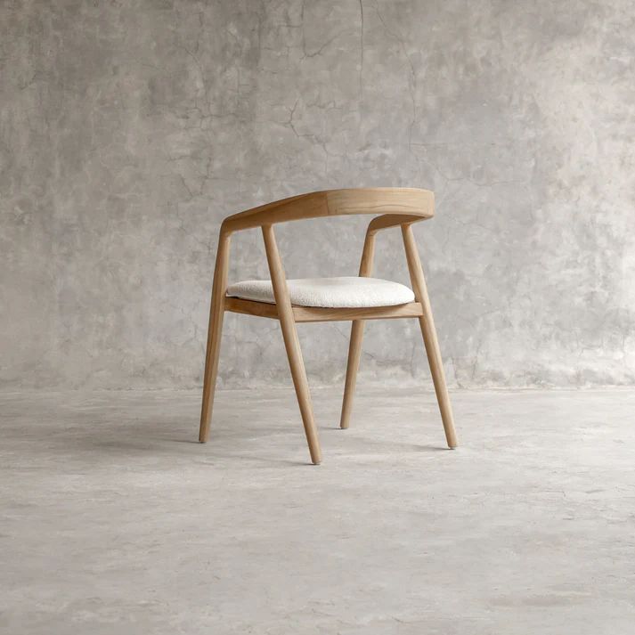【ELEMENTS CONCEPT】Chair Rose(ローズ)　ファブリックシート　チークウッド/ファブリック　ジャパンディ