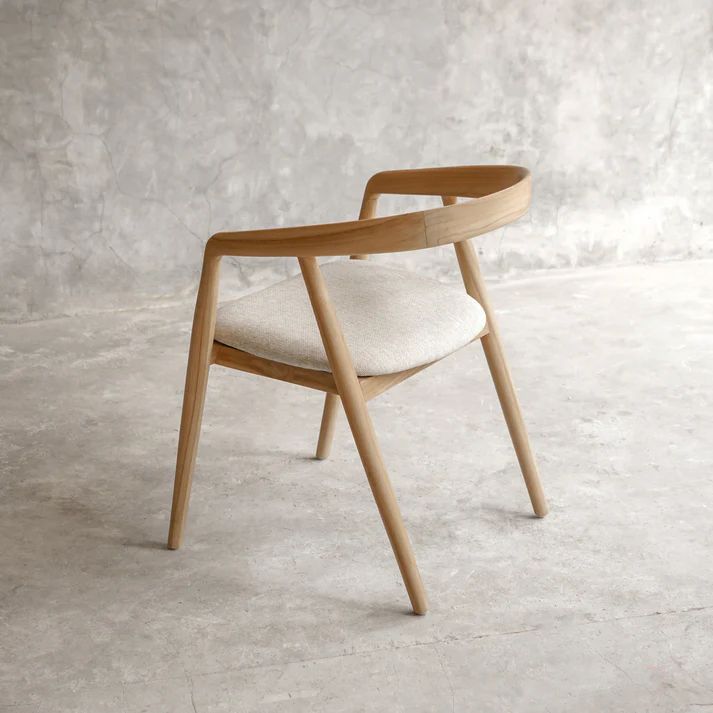 【ELEMENTS CONCEPT】Chair Rose(ローズ)　ファブリックシート　チークウッド/ファブリック　ジャパンディ
