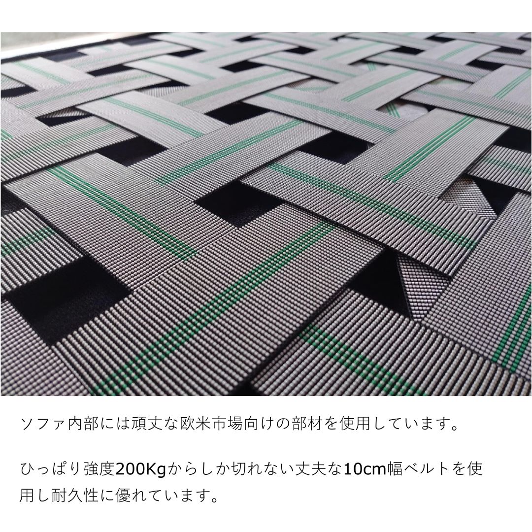 2人掛けソファ+背クッション2個セット　無駄のないソファ FUM-SF001 ファブリック　ペット対応張地