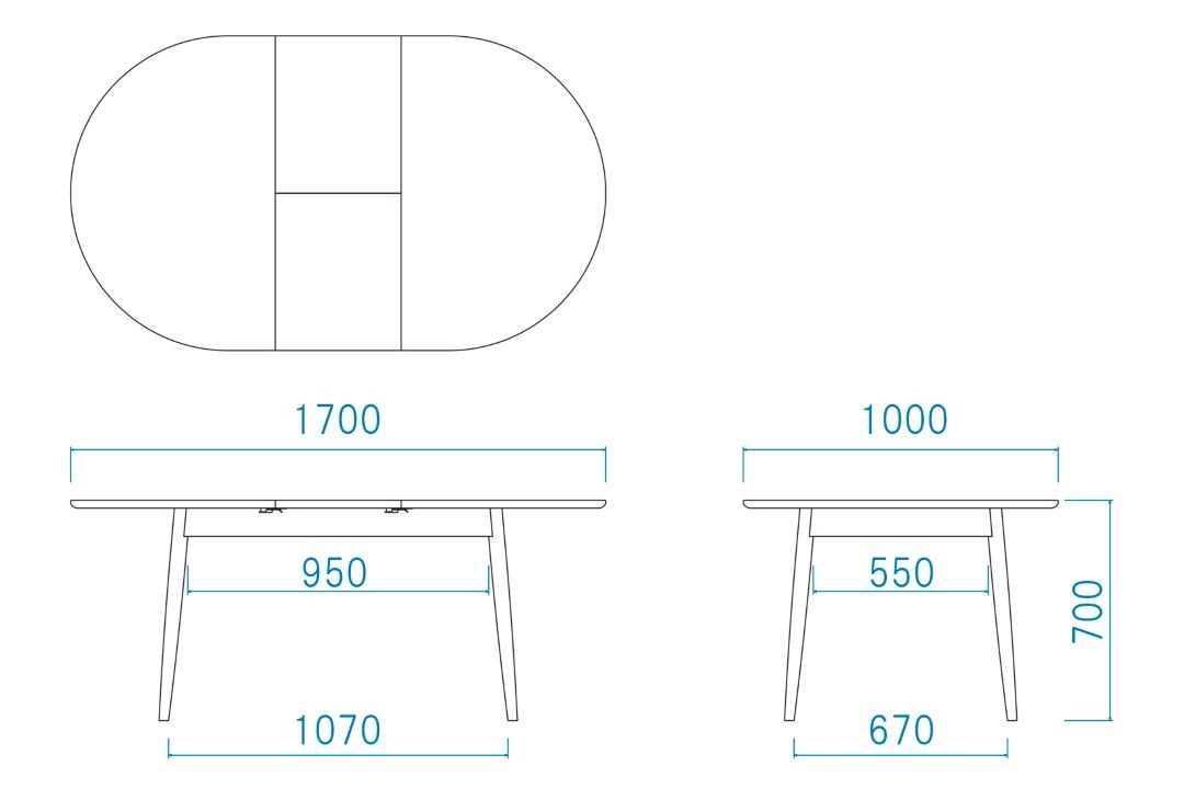 エクステンションダイニングテーブル　BLOOM(ブルーム)　ホワイトオーク　幅130/170cm