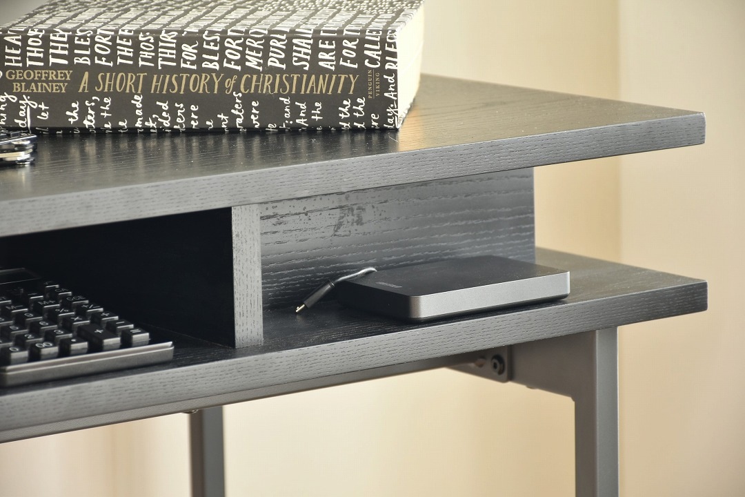 華子様用　デスク デスク 【204-KO】 二層天板デスク/NA色・BK色 | デスク・机