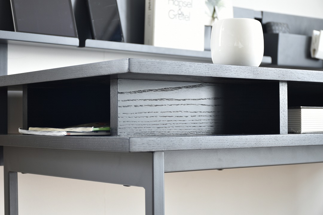 デスク 【204-KO】 二層天板デスク/NA色・BK色 | デスク・机 | FUJIKA