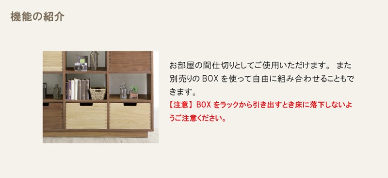 フリーラック レイル オープンラック 間仕切り 幅160cm オーク ウォールナット BOX別売り 完成品　