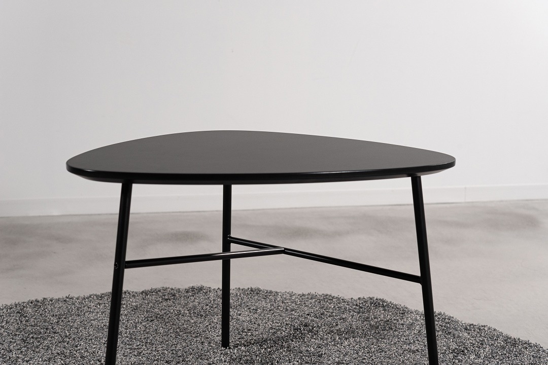 リビングテーブル　form　F3-117/F3-118　マリーズテーブル　三角形型　グレー色・ブラック色　ネストテーブル