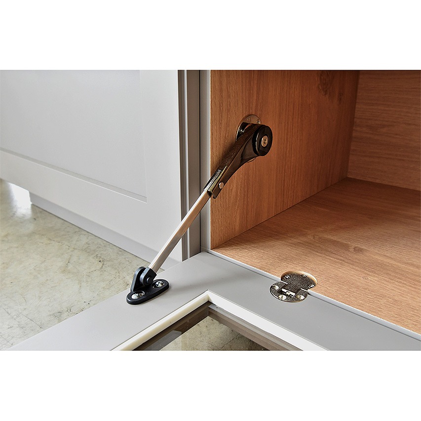 TVボード　【204-BE】　グレー色/真鍮ヘアライン取手