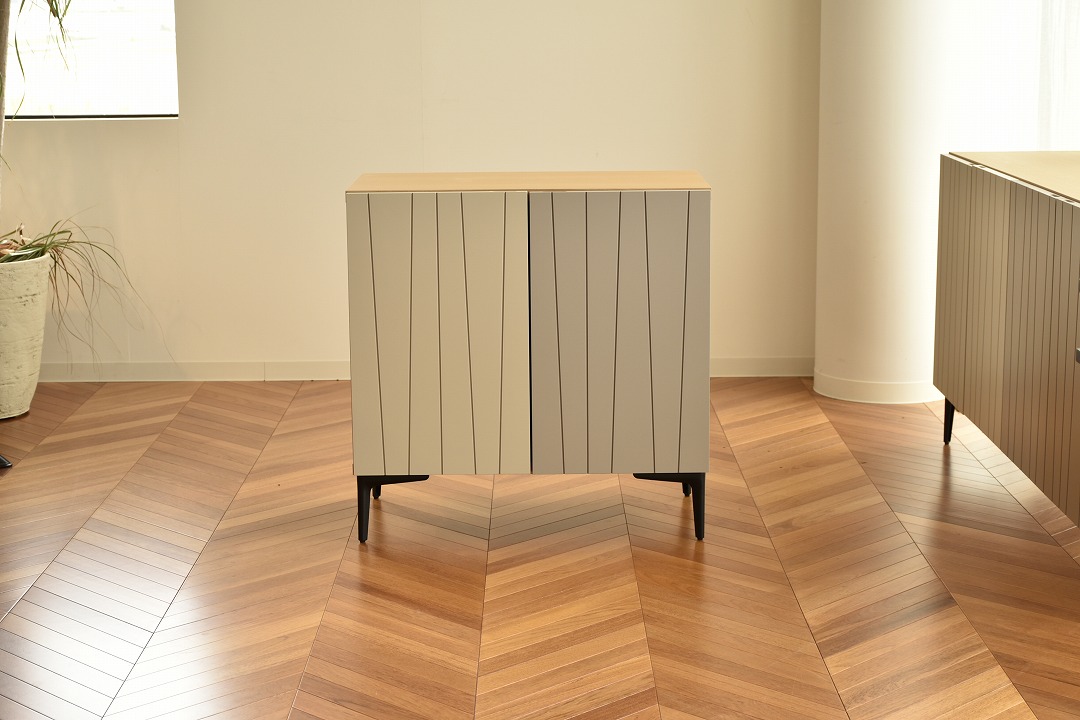 75サイドボード　【204-HO】　観音開き/スチール脚