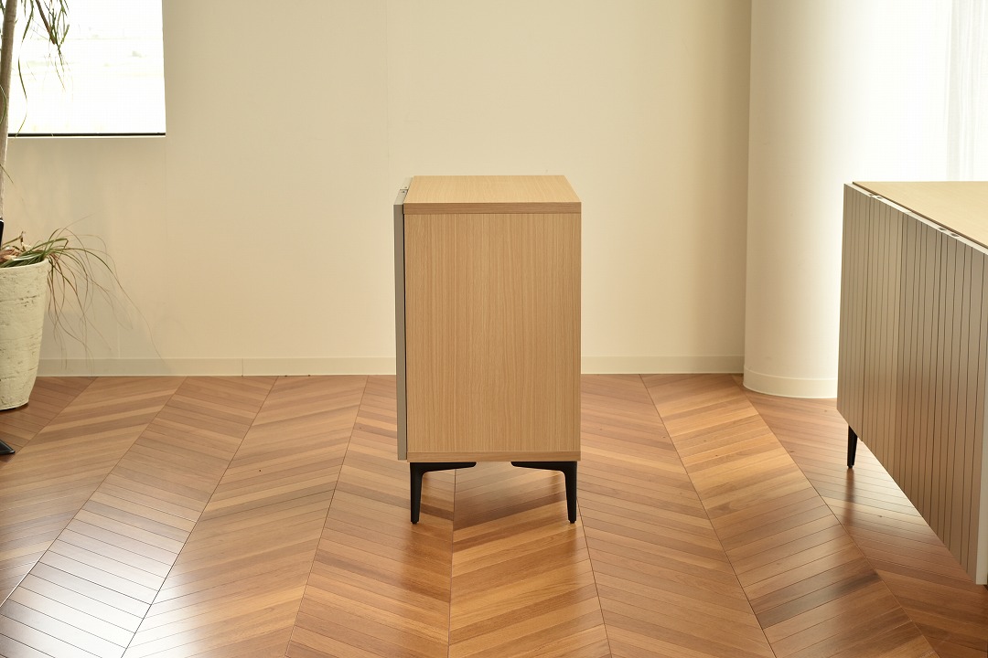 75サイドボード　【204-HO】　観音開き/スチール脚