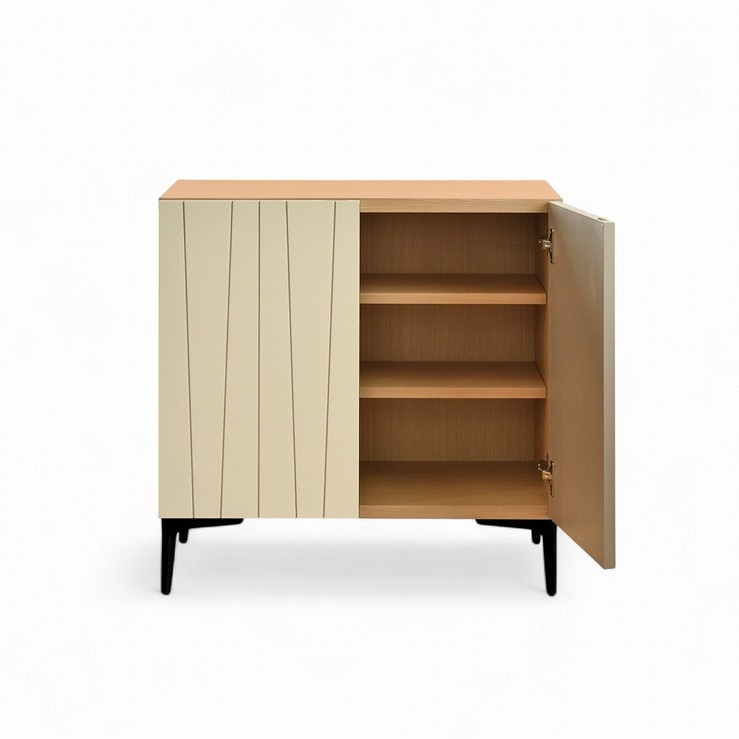 75サイドボード　【204-HO】　観音開き/スチール脚