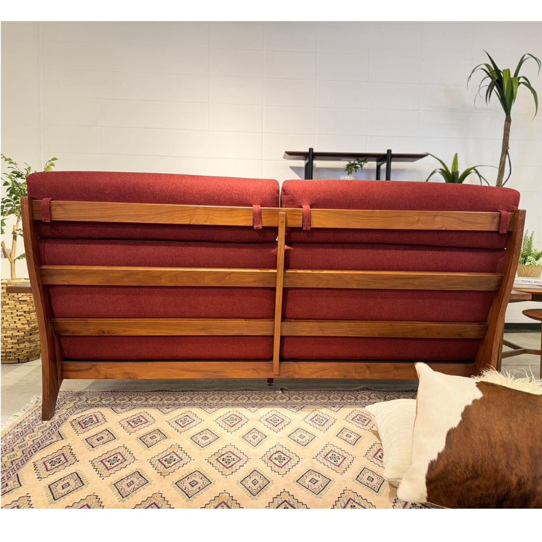 2人掛けソファ ウッドハウスⅡ ウォールナット材 オイル塗装/ウレタン塗装　ファブリック 本革