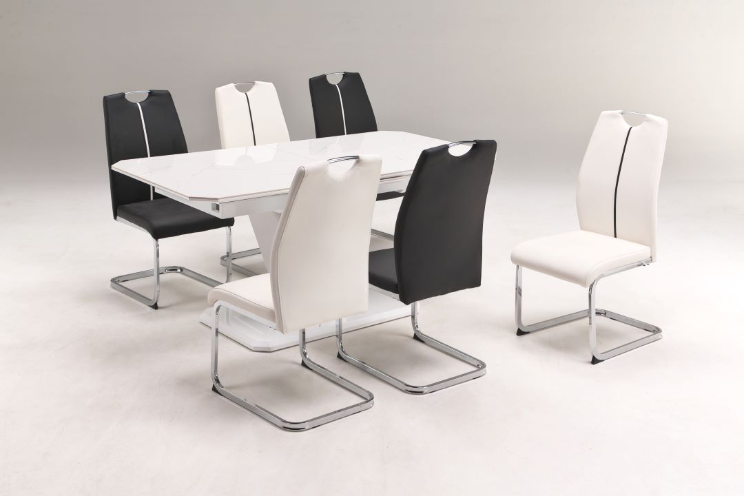 セラミック天板】伸長式ダイニングテーブル ガイア 幅160～200cm