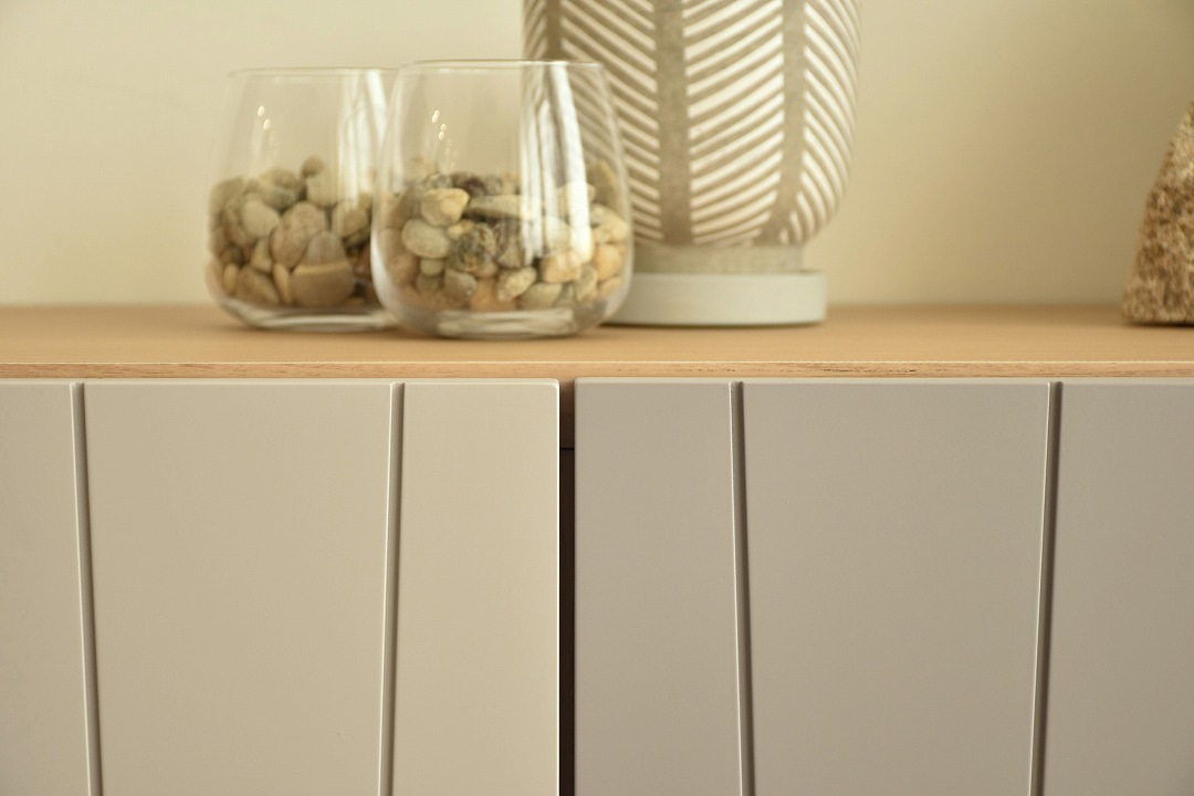 150サイドボード　【204-HO】　観音開き/スチール脚