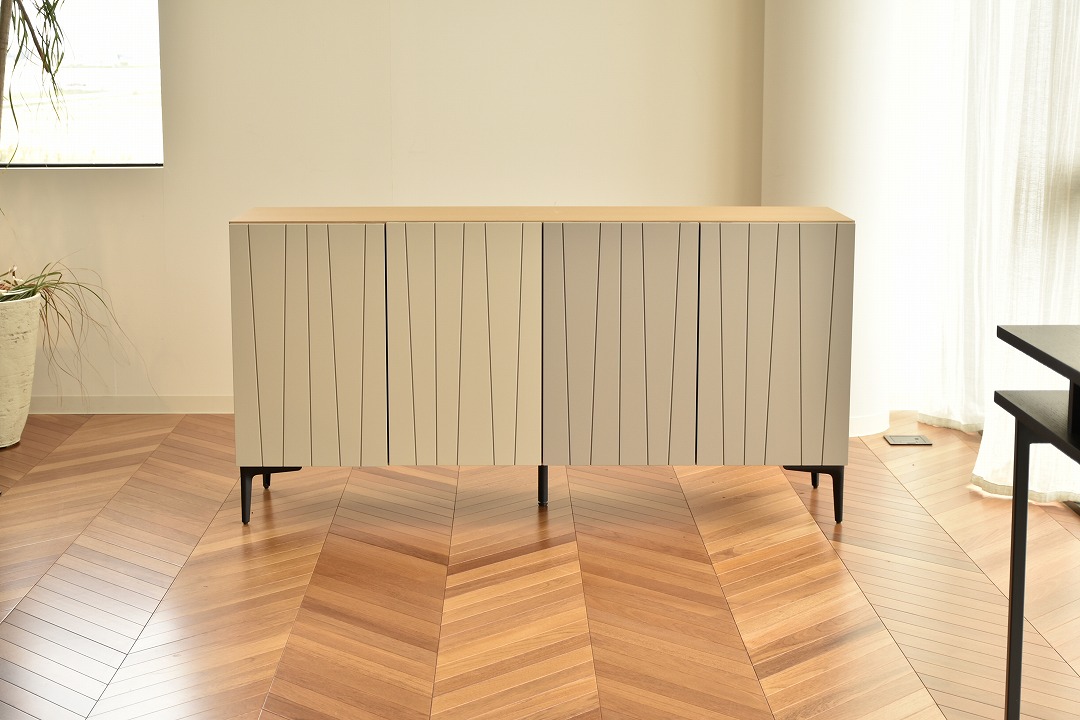 150サイドボード　【204-HO】　観音開き/スチール脚