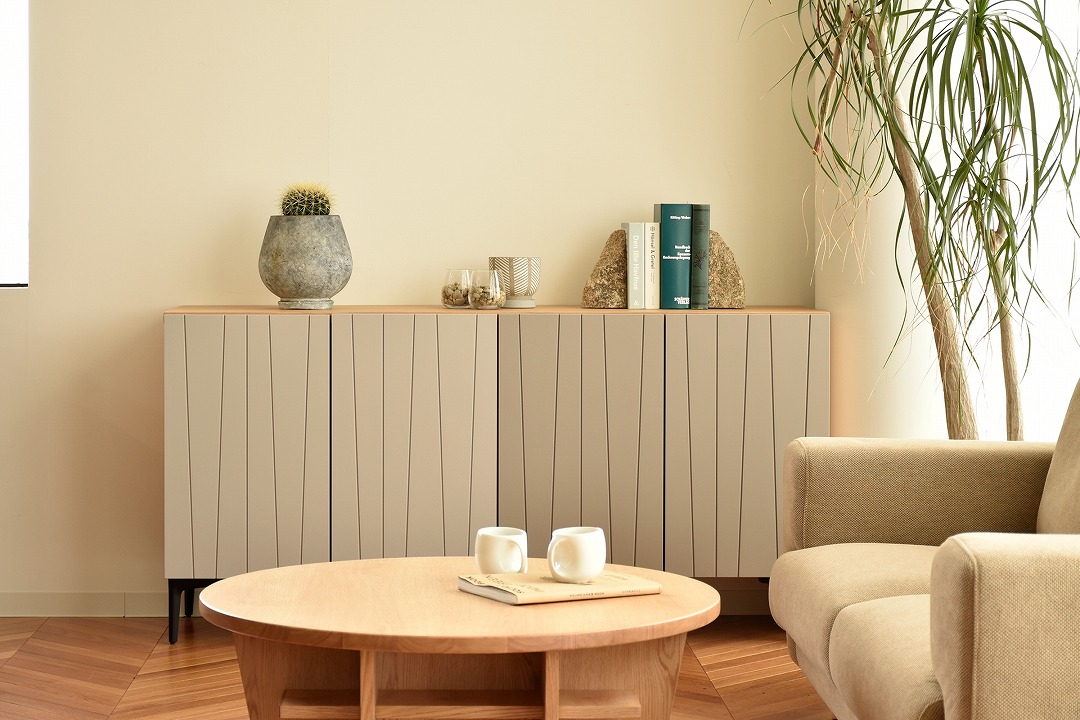 150サイドボード　【204-HO】　観音開き/スチール脚