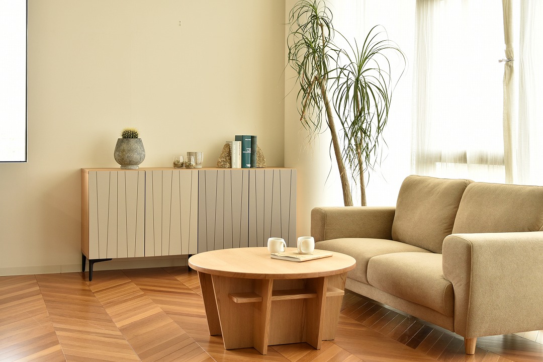 150サイドボード　【204-HO】　観音開き/スチール脚