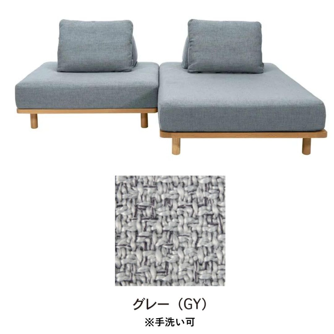 2人掛けソファベース+1人掛けソファベース+背クッション2個