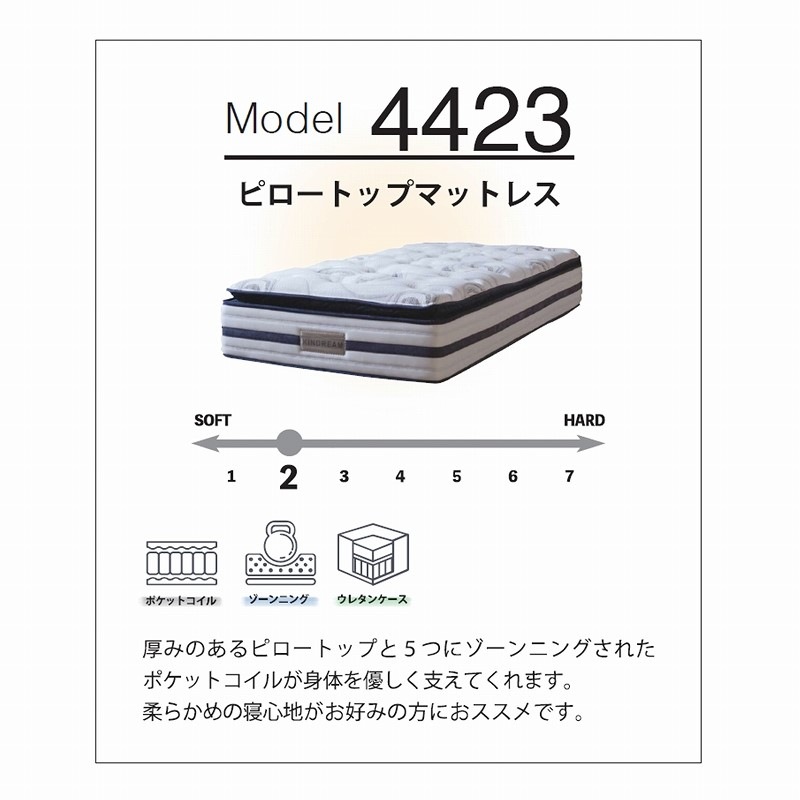 【KINDREAM】アニバーサリー限定モデルマットレス　JMR-4423